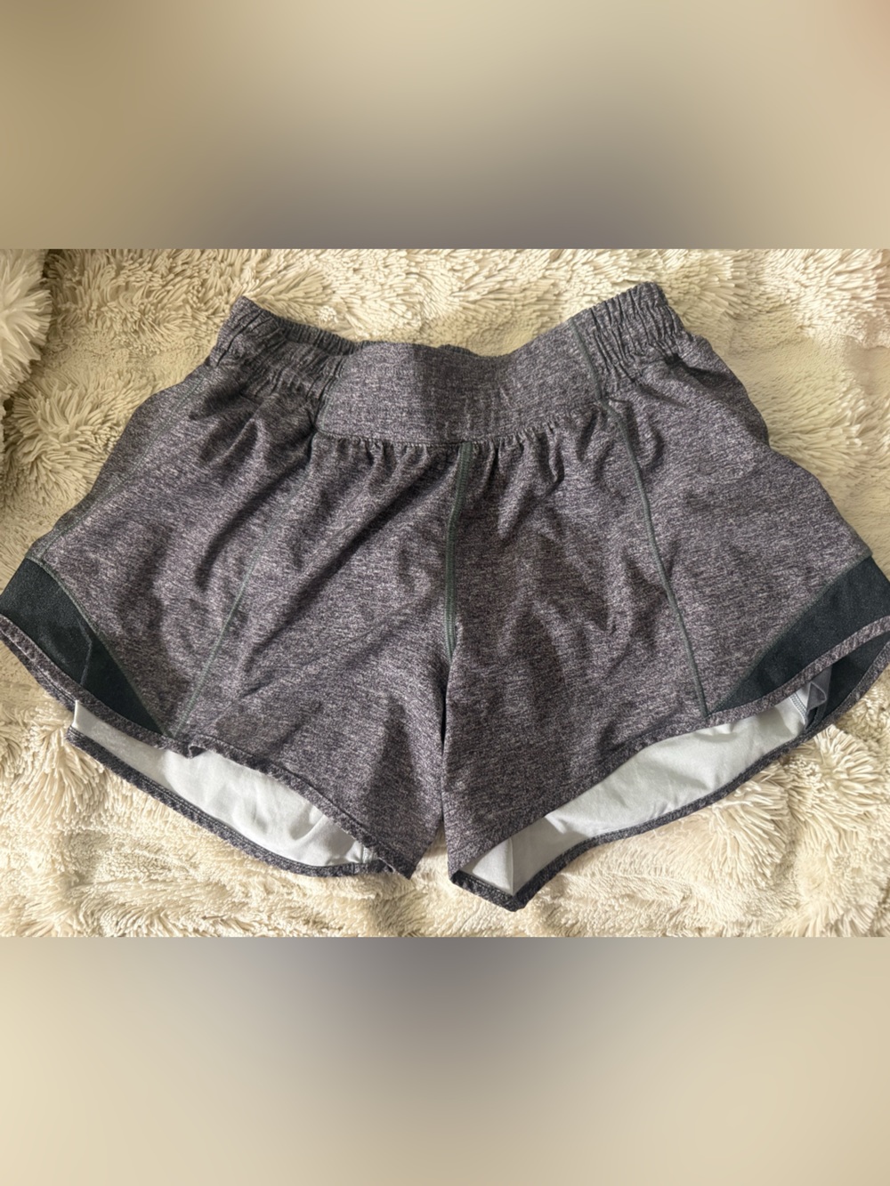 lululemon athletica Heathered Charcoal Athletic Shorts